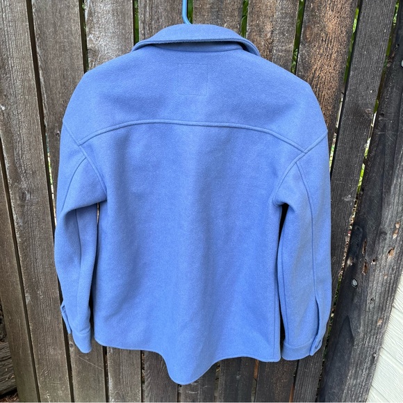 Avec Les Filles Blue Button Down Shirt Jacket Shacket Sz S - Picture 7 of 13